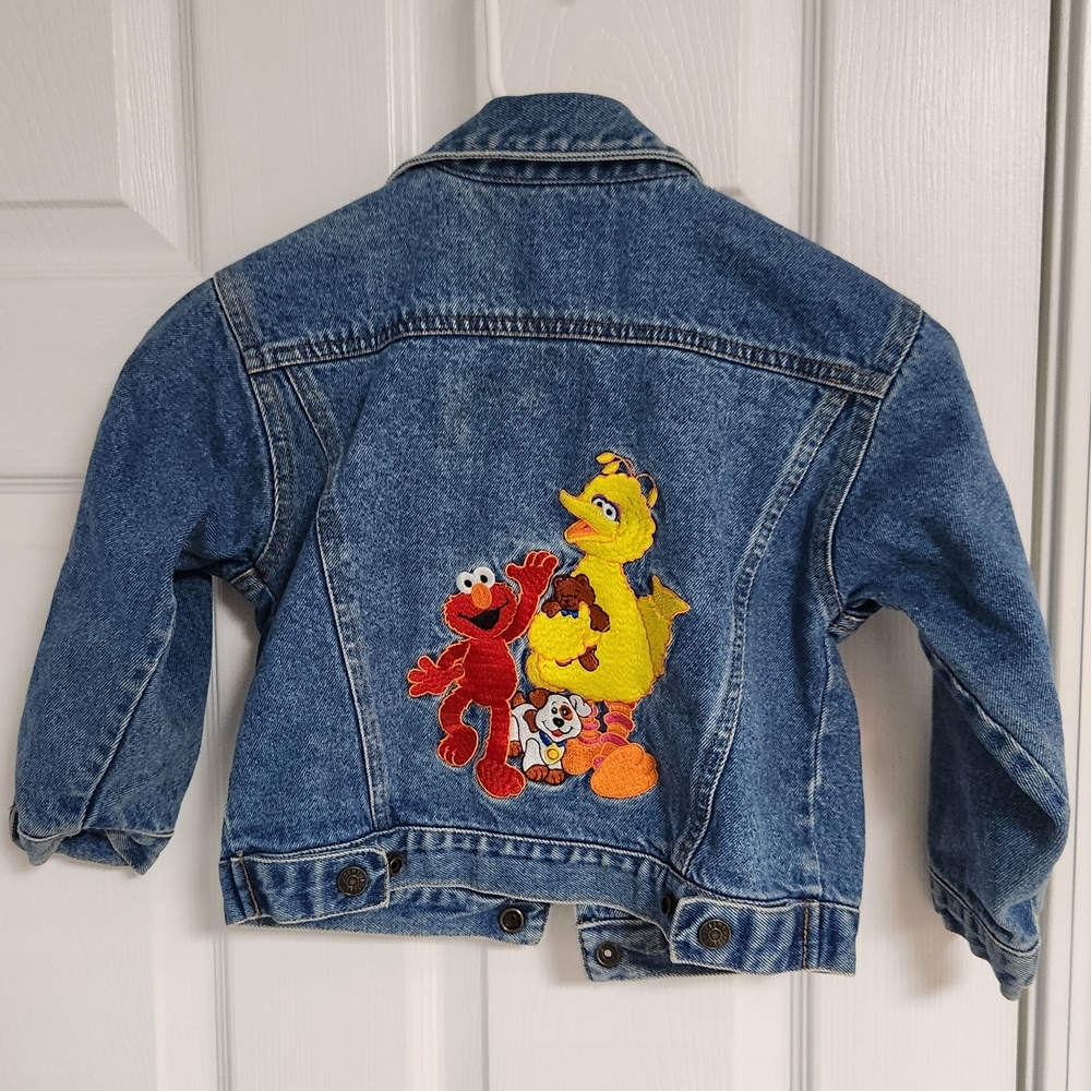 Y2K Children's Blue Denim Sesame Street Jacket